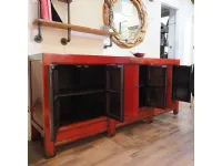 Madia Credenza  cina  laccata rossa   in stile design di Nuovi mondi collection in Offerta Outlet