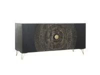 Mobile soggiorno modello Credenza mango nera 160 di Outlet etnico a PREZZI OUTLET