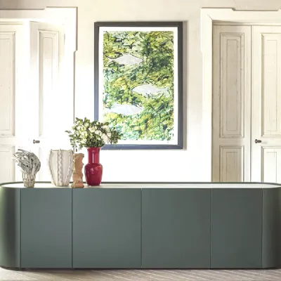 Madia di Pianca in laccato opaco Credenza modello dedalo in Offerta Outlet