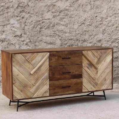 Madia Credenza rennes natural 150 di Outlet etnico in offerta