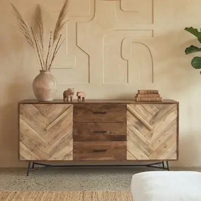 Madia Credenza rennes natural 150 in stile design di Outlet etnico in Offerta Outlet