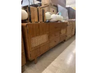 Madia Credenza teak rattan 160 di Outlet etnico a prezzi convenienti