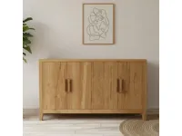 Madia Credenza teak ric 4a di Outlet etnico in stile design scontata -32%