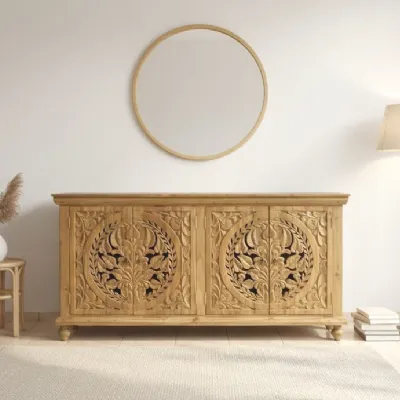 Madia modello Credenza teak ric intagliata 180 di Outlet etnico a PREZZI OUTLET