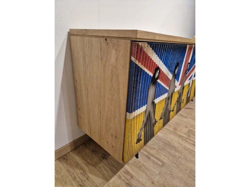 Madia di Artigianale in legno Liverpool a prezzo Outlet