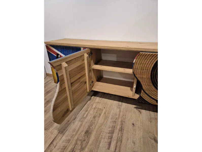 Madia di Artigianale in legno Liverpool a prezzo Outlet