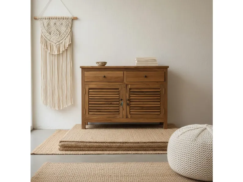 Madia Credenza teak riciclato 2a-2css di Outlet etnico a prezzi convenienti