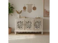 Madia Mobile credenza teak ric decapato 3a in stile design di Outlet etnico in Offerta Outlet