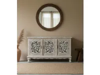 Madia Mobile credenza teak ric decapato 3a in stile design di Outlet etnico in Offerta Outlet