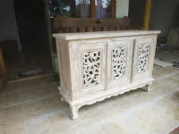 Madia Mobile credenza teak ric decapato 3a in stile design di Outlet etnico in Offerta Outlet