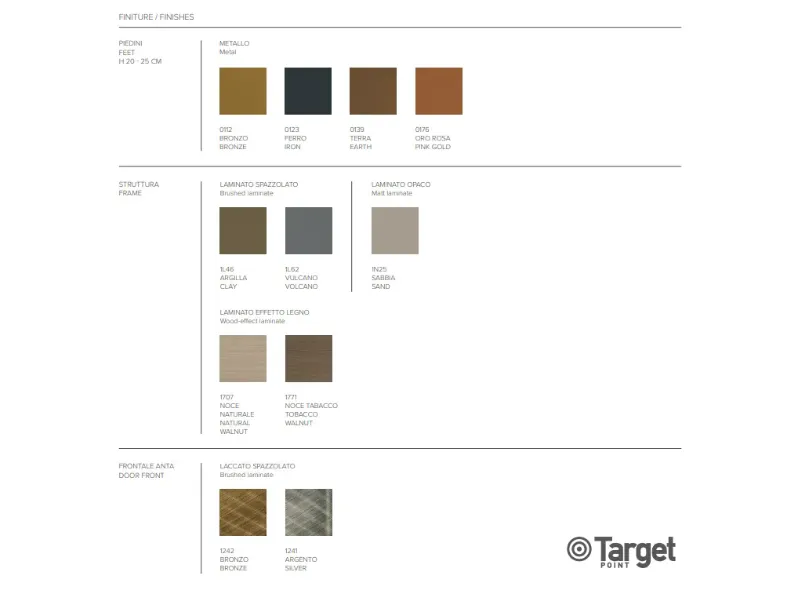 Madia in stile moderno Dalia 220 di Target point in Offerta Outlet 