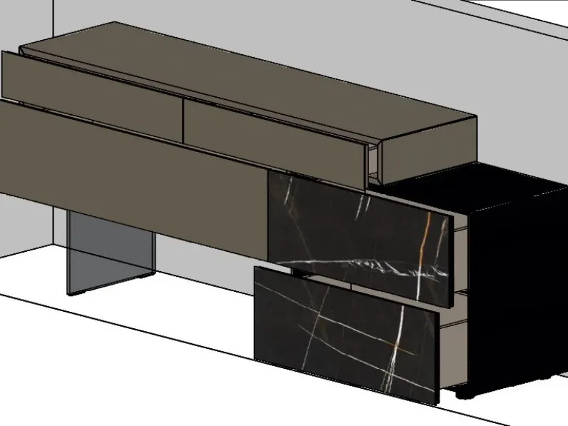 Madia 36e8 dresser 2608 di Lago in stile design scontata -25%