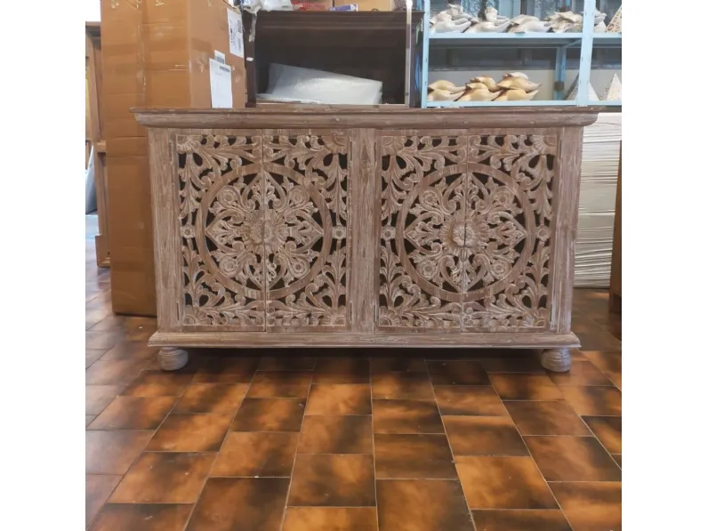 Mobile soggiorno modello Credenza etnica oriente 4 ante di Outlet etnico a PREZZI OUTLET