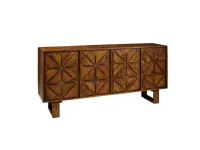 Madia di Outlet etnico in legno Credenza geometric 4a a prezzo scontato