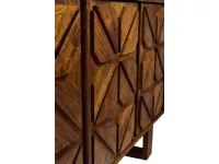 Madia di Outlet etnico in legno Credenza geometric 4a a prezzo scontato