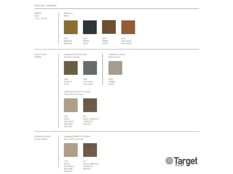 Madia di Target point in laminato opaco Demetra 220 a prezzo riservato 