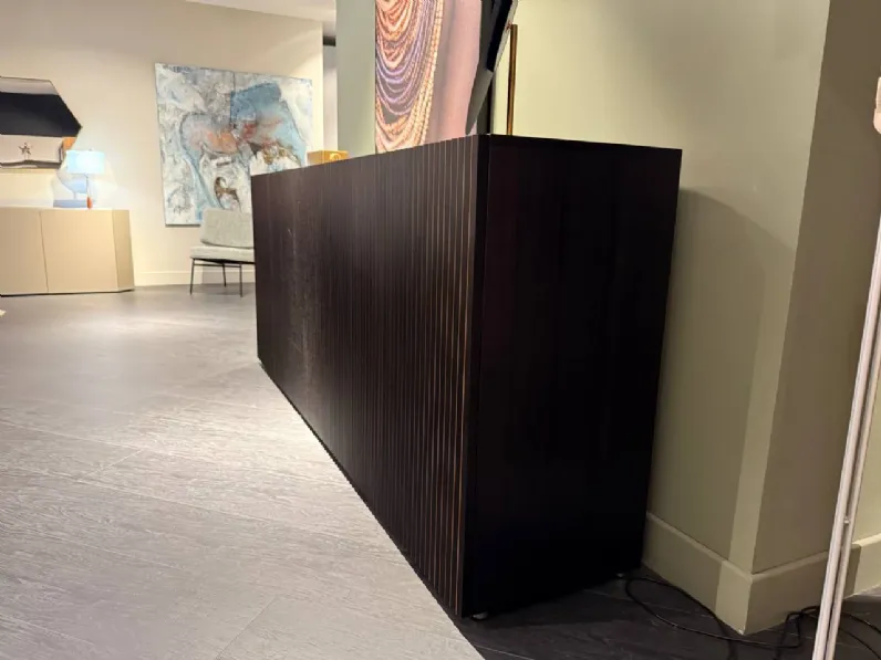 Madia in stile moderno Leon wood moca di Horm in Offerta Outlet 