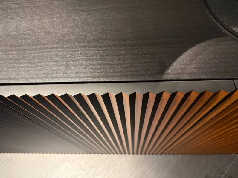 Madia in stile moderno Leon wood moca di Horm in Offerta Outlet 