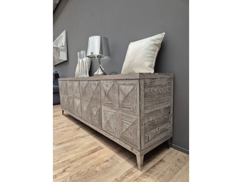 Madia in stile classico Legno vecchio di Dialma brown in Offerta Outlet