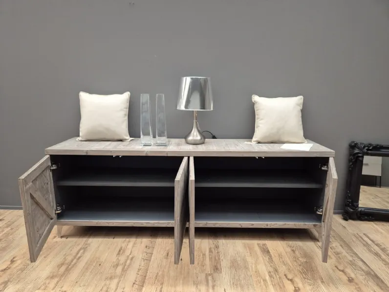Madia in stile classico Legno vecchio di Dialma brown in Offerta Outlet