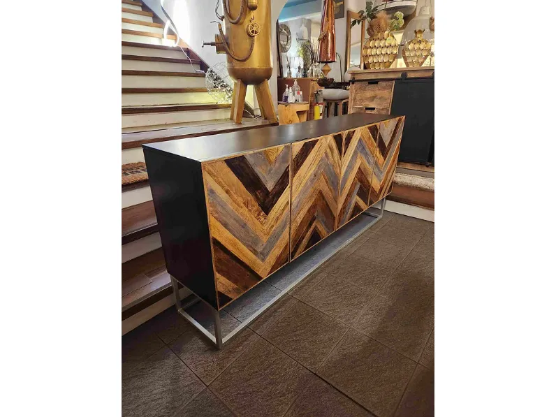 Madia di Outlet etnico in legno Madia credenza graham a prezzo scontato
