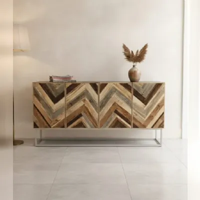 Madia di Outlet etnico in legno Madia credenza graham a prezzo scontato