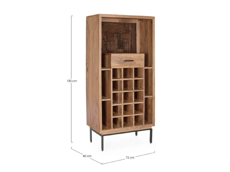 Madia Mobile bar 1c mangal in stile moderno di Bizzotto in Offerta Outlet