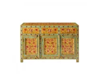 Mobile soggiorno modello Credenza frida giallo 3a-3css di Outlet etnico a prezzo Outlet