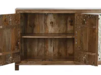 Madia Credenza mango decapata naturale 180 di Outlet etnico in stile design scontata -33%