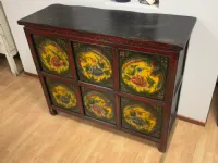 Madia Mondo etnico mobile con decori in stile design di Castagnetti in Offerta Outlet