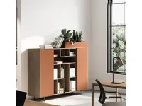 Madia di Las mobili in legno Sigma h130 a giorno anche centrostanza a prezzo scontato