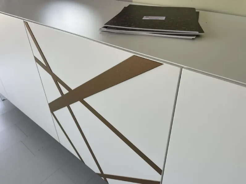 Mobile soggiorno modello Bassorilievo 35 bronzo graffiato di Voltan a PREZZI OUTLET