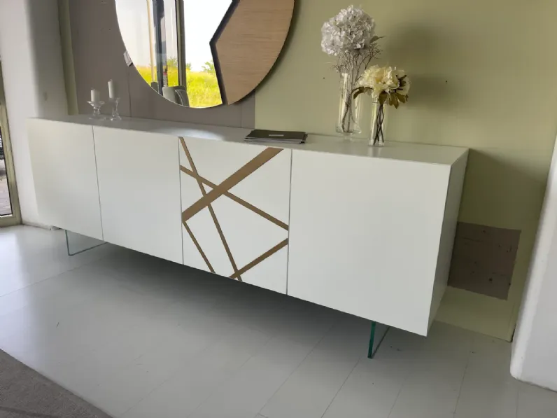 Mobile soggiorno modello Bassorilievo 35 bronzo graffiato di Voltan a PREZZI OUTLET