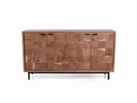 Madia di Outlet etnico in legno Credenza acacia enzo 4a a prezzo Outlet