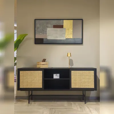 Mobile soggiorno modello Credenza porta tv di Artigianale in Offerta Outlet