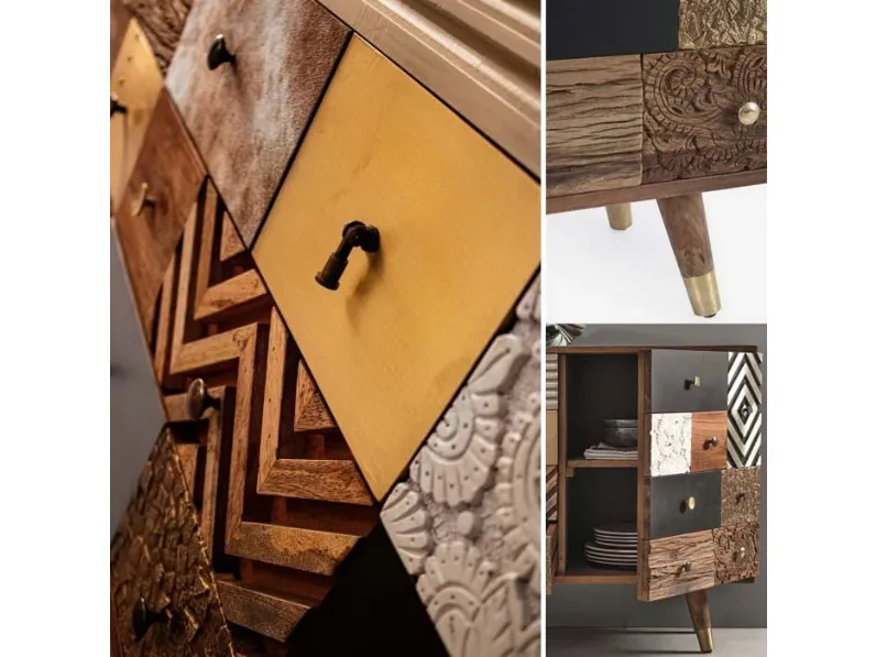 Madia modello Madia ante e cassetti  vintage duhval   di Nuovi mondi collection in Offerta Outlet