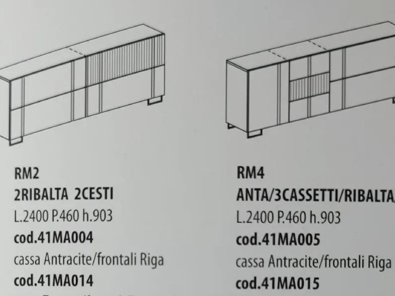 Madia di Collezione esclusiva in melamminico Madia riga a prezzo scontato