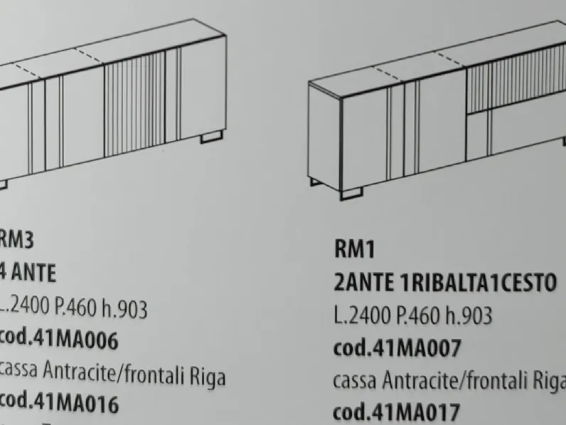 Madia di Collezione esclusiva in melamminico Madia riga a prezzo scontato
