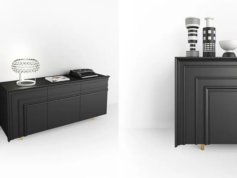 Madia in stile design Gessolina con piedini di Minotti italia in Offerta Outlet 