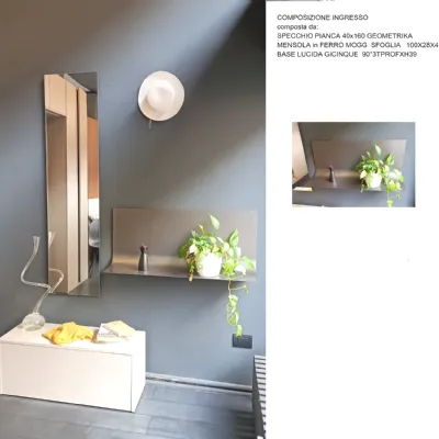 Mobile ingresso Senza maniglia modello moderno Ingresso sfoglia geometrika di Pianca in offerta