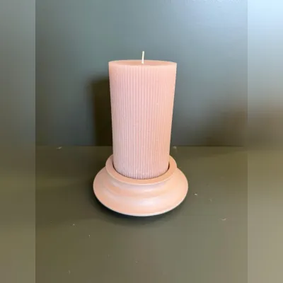 Oggettistica Candela dorica con piatto bassa di Artigianale a PREZZI OUTLET