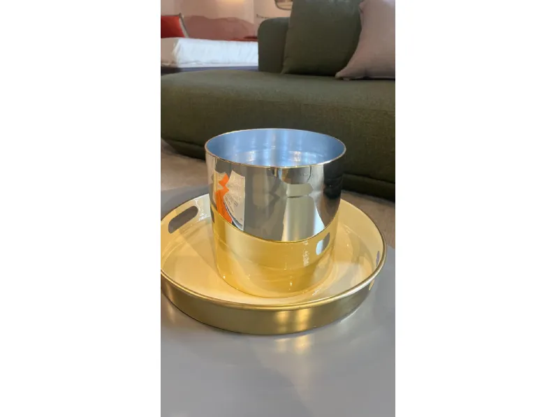 Oggettistica design Vaso cilindrico dorato di Artigianale a prezzo ribassato