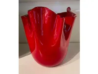 Oggettistica design modello Venini fazzoletto opalino rosso di Venini in Offerta Outlet