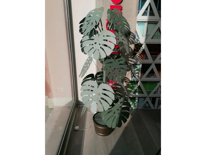 Oggettistica Pianta monstera grande verde salvia Artigianale a prezzo scontato