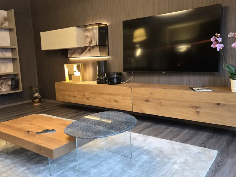 Parete attrezzata Composizione 36e8 Lago in stile design a prezzo scontato