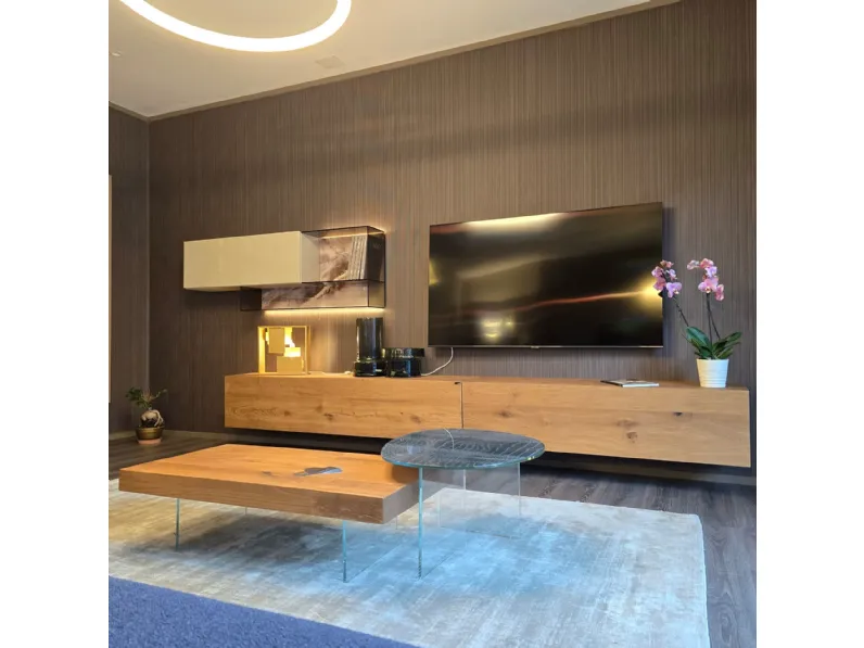 Parete attrezzata Composizione 36e8 Lago in stile design a prezzo scontato