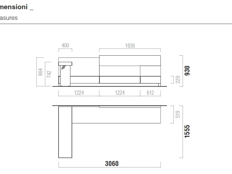 Mobile soggiorno modello Composizione soggiorno samara 006 di Santalucia a PREZZI OUTLET