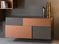 Mobile soggiorno modello Credenza fly deco e mensole cube outlet di Diotti.com scontato -51%