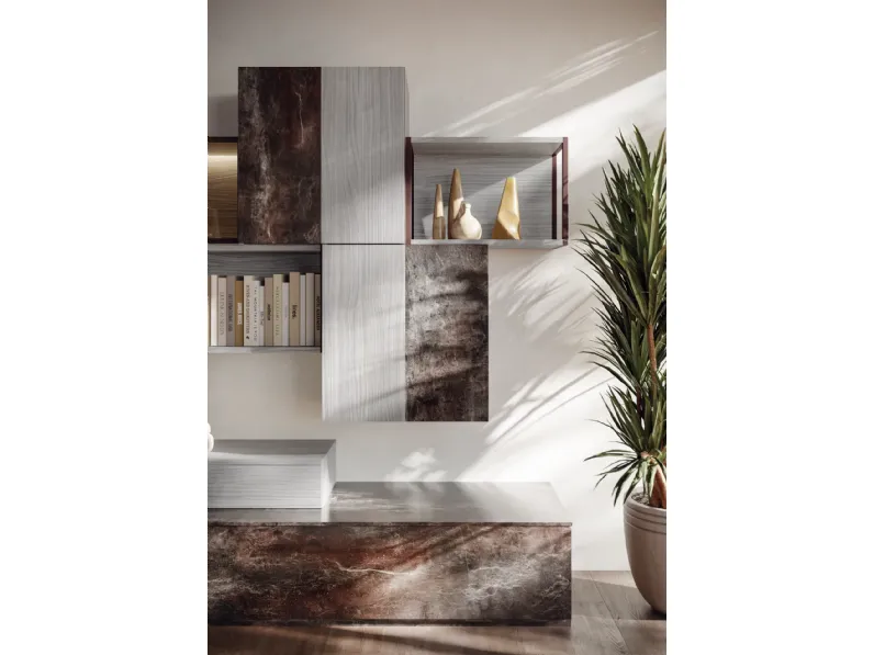 Parete attrezzata Gsg725 di Giessegi scontata del 50%