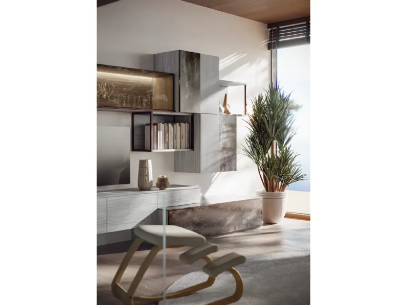 Parete attrezzata Gsg725 di Giessegi scontata del 50%